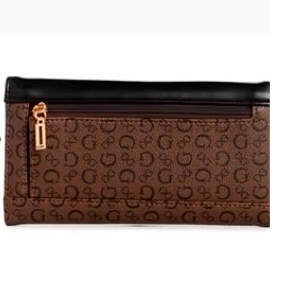 GUESS • Dorchester Signature Slim Clutch in Brown Wallet Pocketbook - Picture 2 of 4